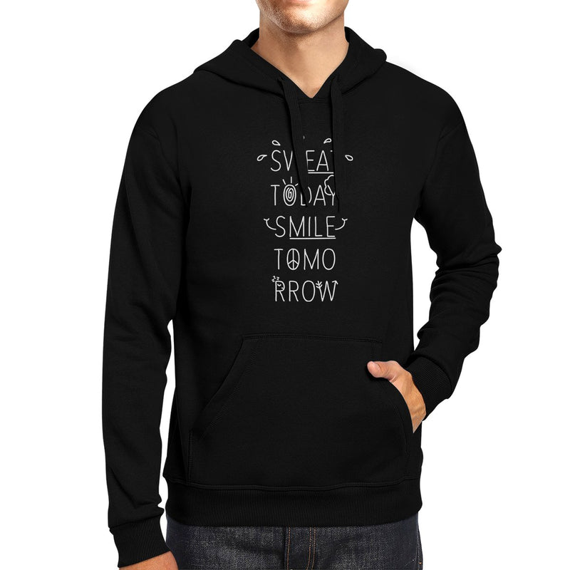 Sweat Smile Unisex Pullover Hoodie Funny Workout Hooded Sweatshirt