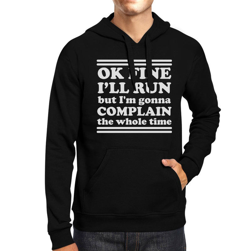 Run Complain Unisex Pullover Hoodie Funny Workout Hooded Sweatshirt