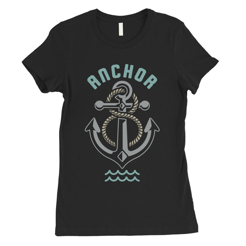 Anchor Hook Womens Unique Graphic Tee Unique Vintage Style T-Shirt