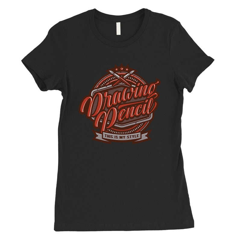 Drawing Pencil Womens Graphic Design T-Shirt Unique Drawing Gifts