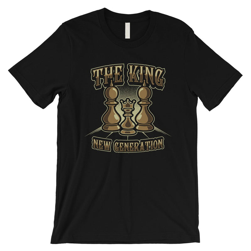 The King New Gen Mens Typographic T-Shirt For Chess Lover Gifts
