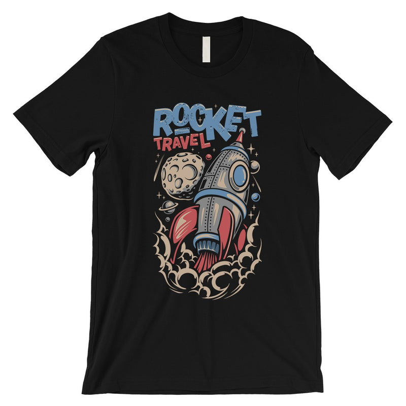 Rocket Travel Mens Unique Vintage Style Short Sleeves Gift T-Shirt