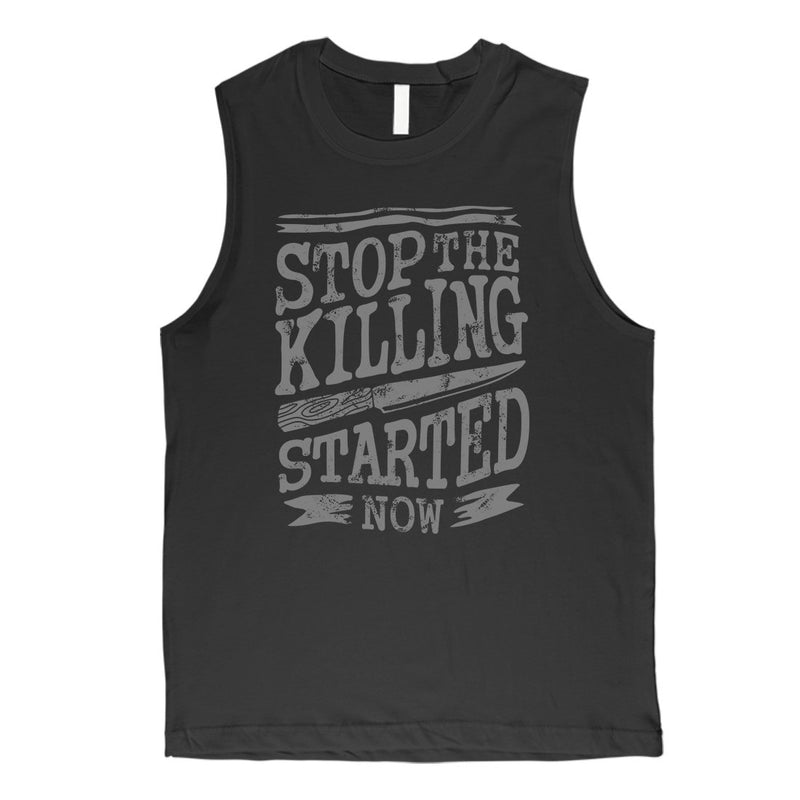 Stop The Killing Mens Sleeveless Muscle Shirt
