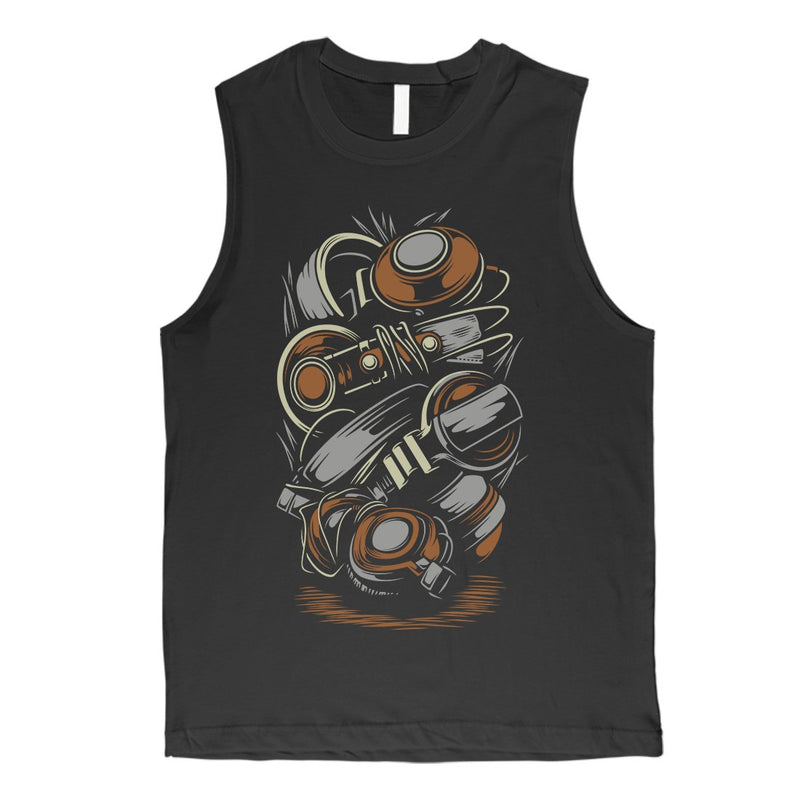 Stacked Headphones Mens Muscle Shirt
