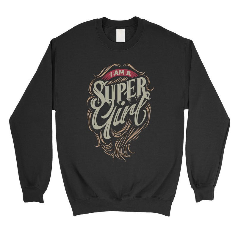 Super Girl Hair Unisex Crewneck Sweatshirt