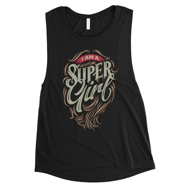 Super Girl Hair Womens Muscle Shirt