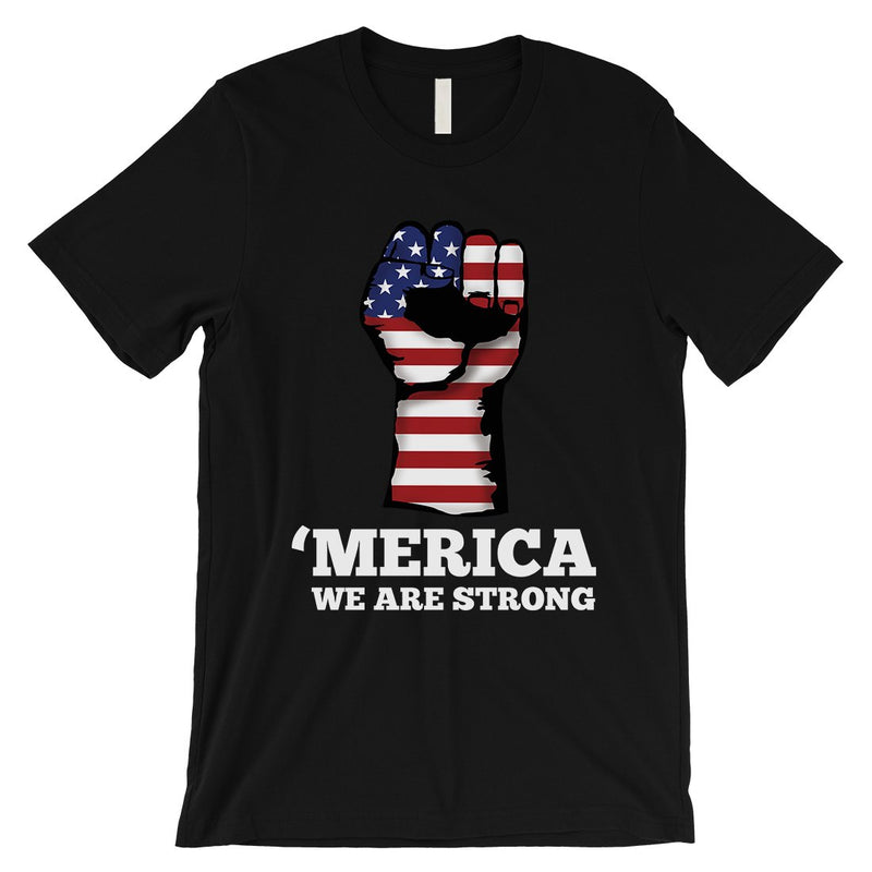 Merica We Strong T-Shirt Mens Veterans 4th July Shirt Army Dad Gift