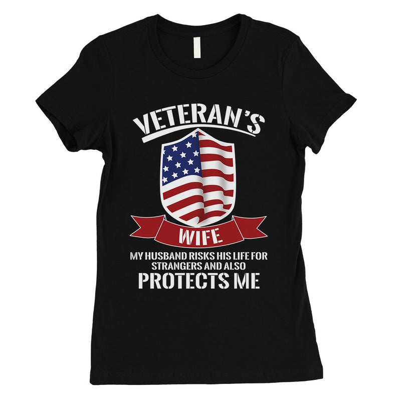 Veterans Wife Shirt Womens 4th of July Outfits Gift For Army Wife