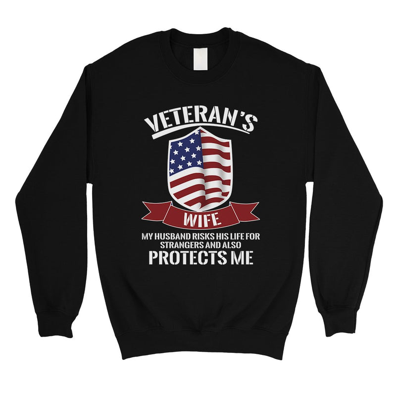 Veterans Wife Sweatshirt Unisex Crewneck Proud Army Wife Sweatshirt