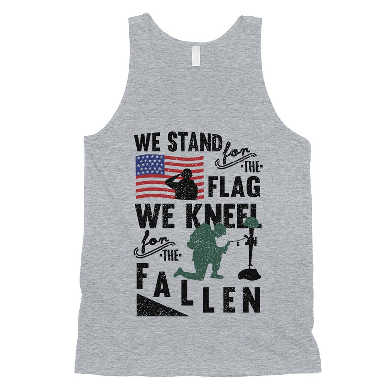 We Stand We Kneel Mens Graphic Workout Tank Top Memorial Day Gift