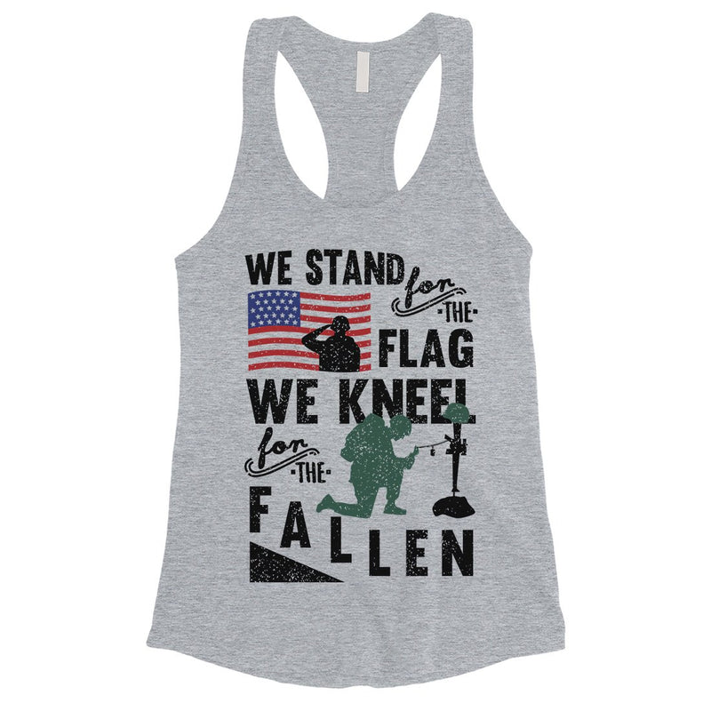 We Stand We Kneel Womens Racerback Tank Top Memorial Day Gift