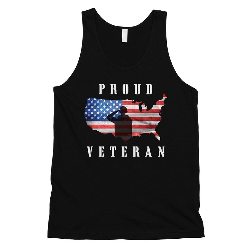 Proud Veteran Mens Graphic Tank Top 4th of July Gift For Army Dad