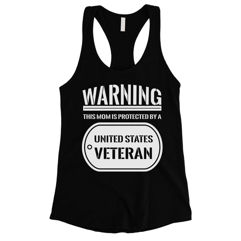 Protected By Veteran Gift Womens Tank Top Proud Army Mom July 4th