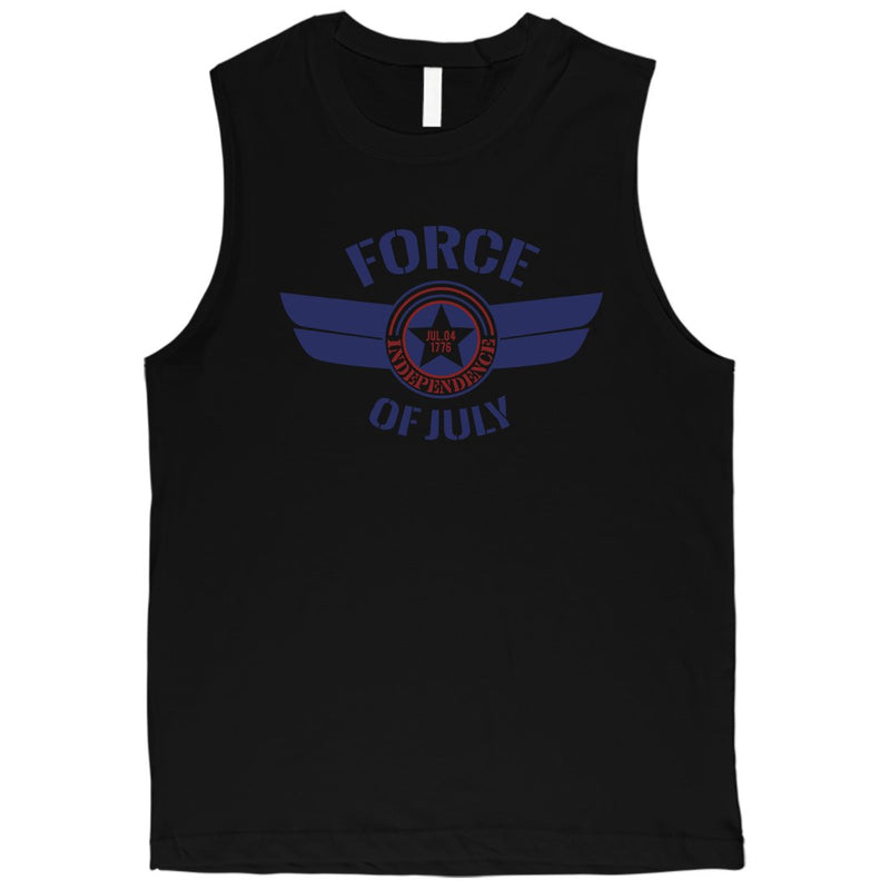 Force Of July Mens US Army Muscle Tee Workout Gift For 4th of July