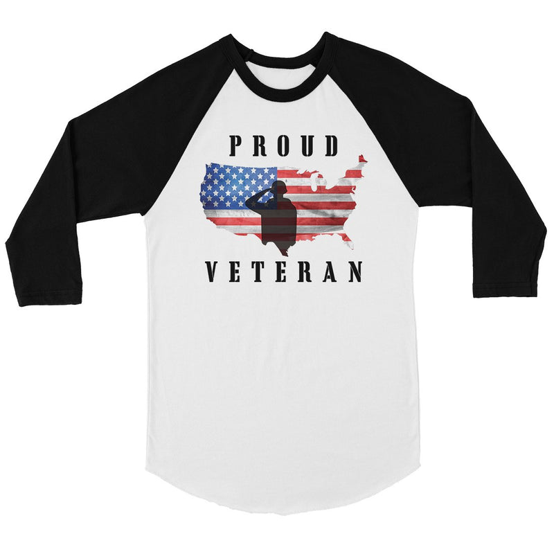 Proud Veteran Womens Cute Baseball Shirt 4th of July Raglan Tee