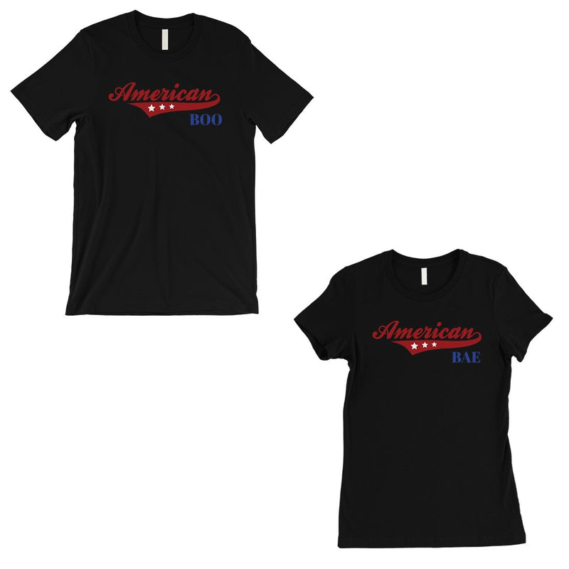 American Boo Bae Matching Couple Gift Shirts Black For Her