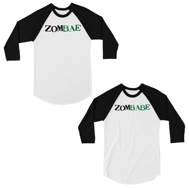 Zombae And Zombabe Matching Couples Baseball Shirts