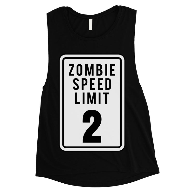 Zombie Speed Limit Womens Muscle Shirt