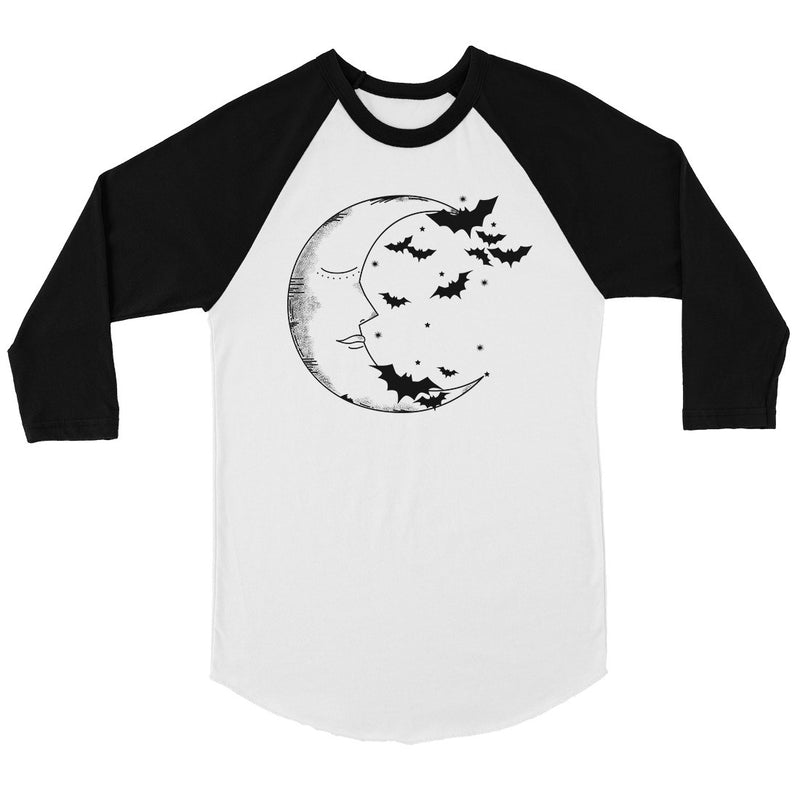 Moon And Bats Womens Baseball Tee