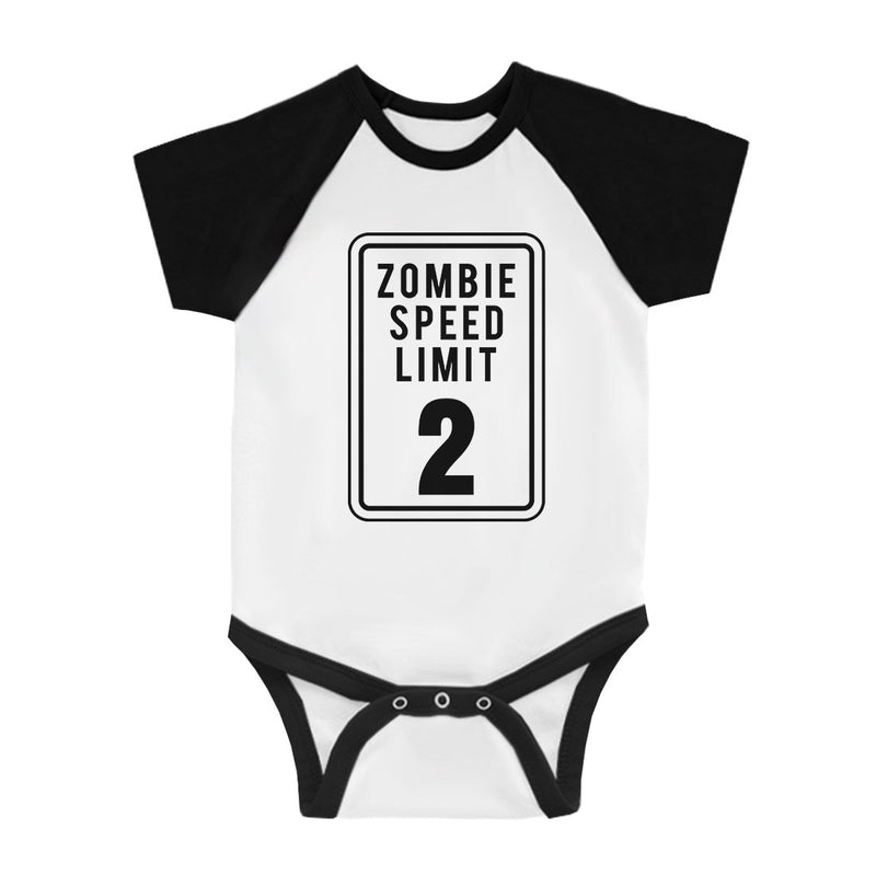 Zombie Speed Limit Infant Baseball Shirt