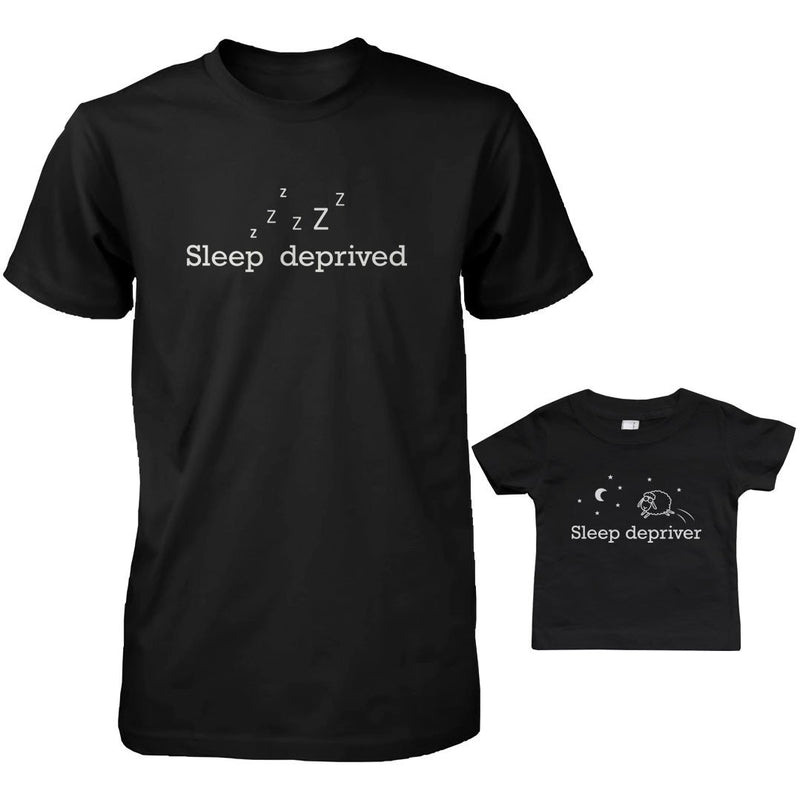 Daddy and Baby Matching T-Shirt Set - Sleep Deprived & Depriver Infant Tee
