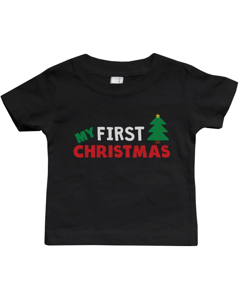 Graphic Snap-on Style Baby Tee, Infant Tee - My First Christmas