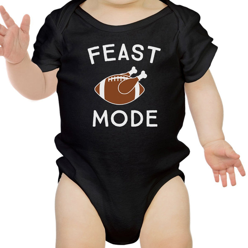 Feast Mode Baby Black Bodysuit