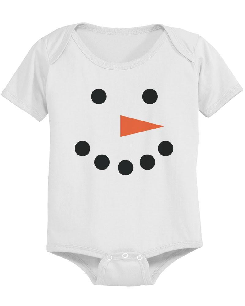Snowman Baby Snap-on Bodysuit Christmas White Bodysuit