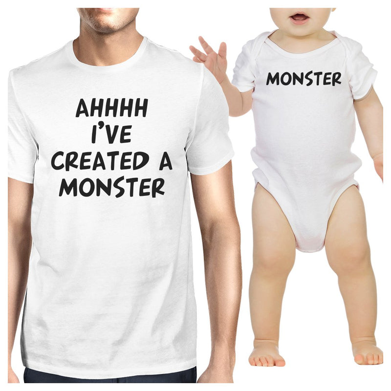 Created A Monster Dad and Baby Matching Outfits Funny New Dad Gift