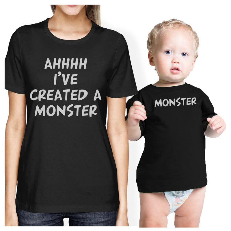 Created A Monster Mom and Baby Matching Gift Shirts Infant Tee