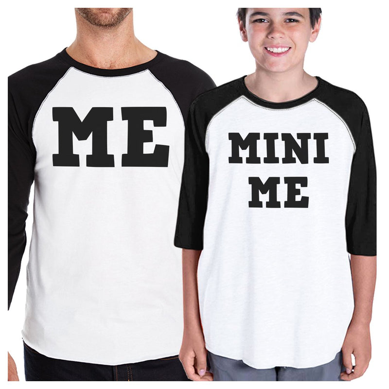 Mini Me Dad and Kid Matching Baseball Shirts Funny Fathers Day Gift