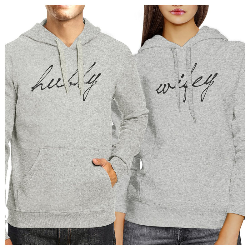 Hubby Wifey Matching Hoodies Pullover For Funny Anniversary Gifts