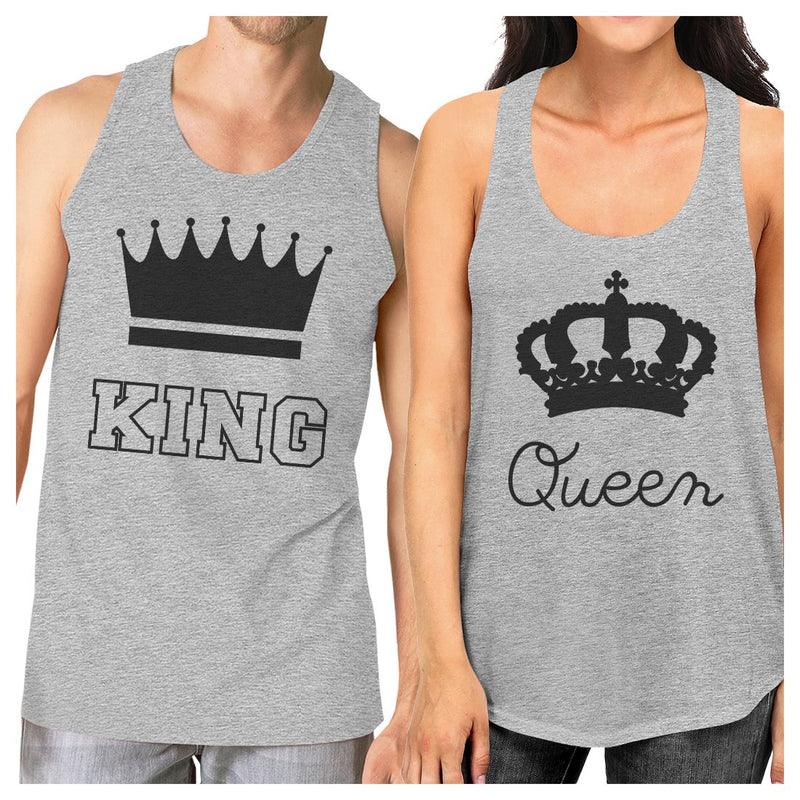 King And Queen Matching Couple Tank Tops Funny Anniversary Gifts