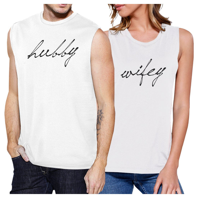 Hubby Wifey Couples Muscle Tank Tops Unique Anniversary Gift Ideas