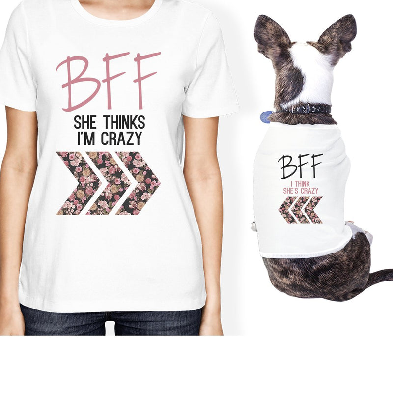 BFF Floral Crazy Small Pet Owner Matching Gift Outfits Dog Lovers