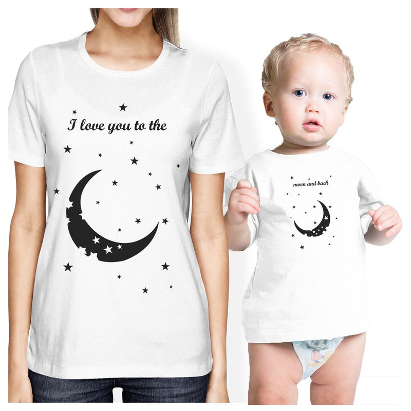 Moon And Back Mom and Baby Matching Gift Shirts First Mothers Day