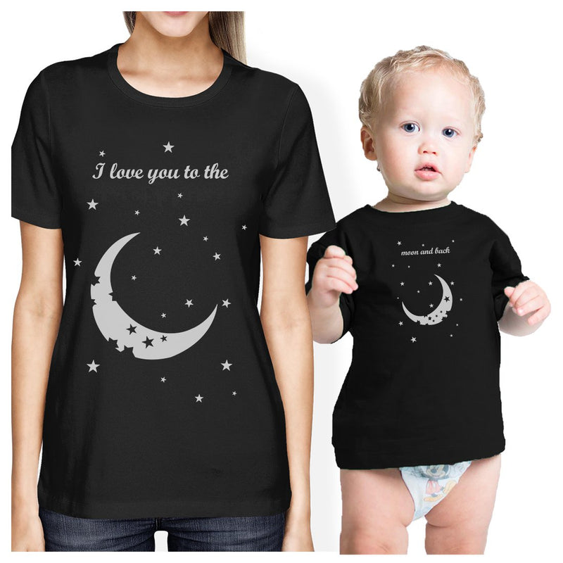 Moon And Back Mom and Baby Matching Gift Shirts Cute Mothers Day