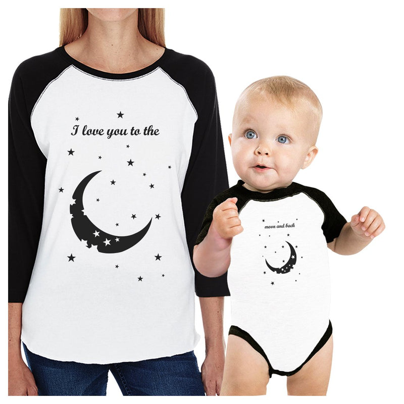 Moon And Back Mom and Baby Matching Baseball Shirts For Mothers Day