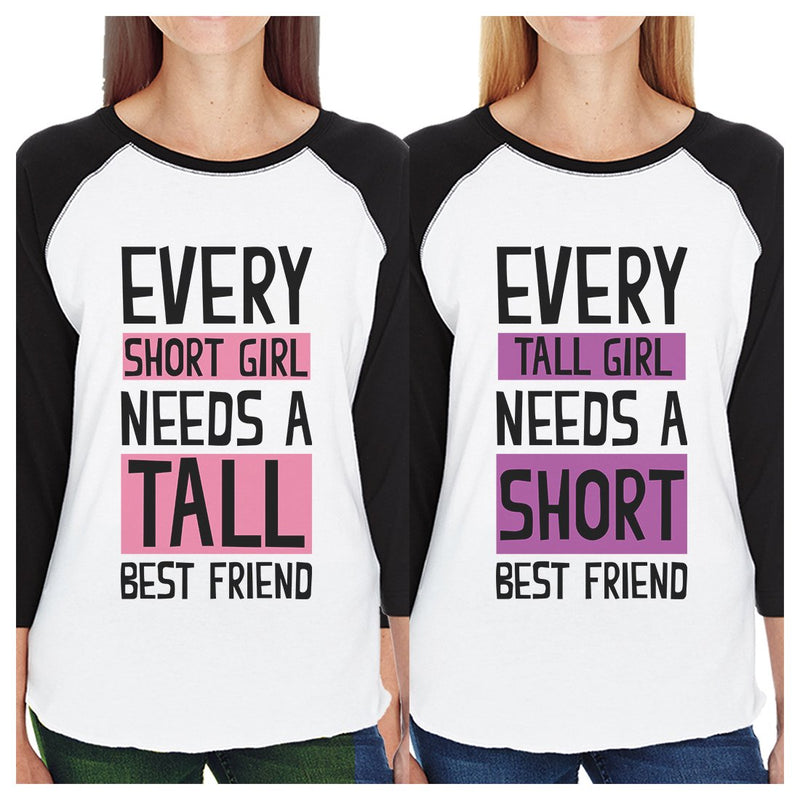 Tall Short Friend Sister Matching Baseball Jerseys Teen Girl Gifts
