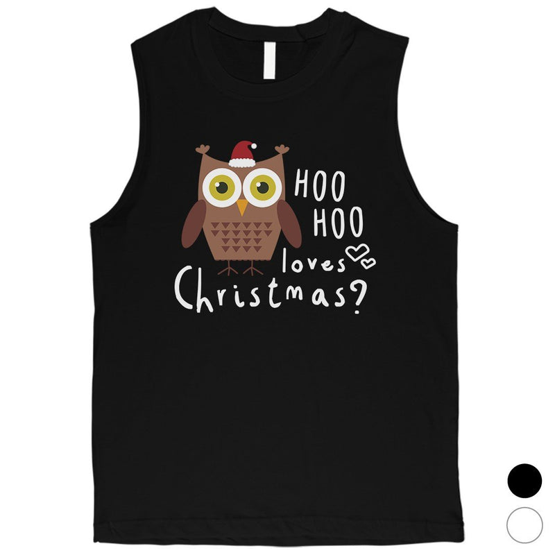 Hoo Christmas Owl Mens Muscle Shirt