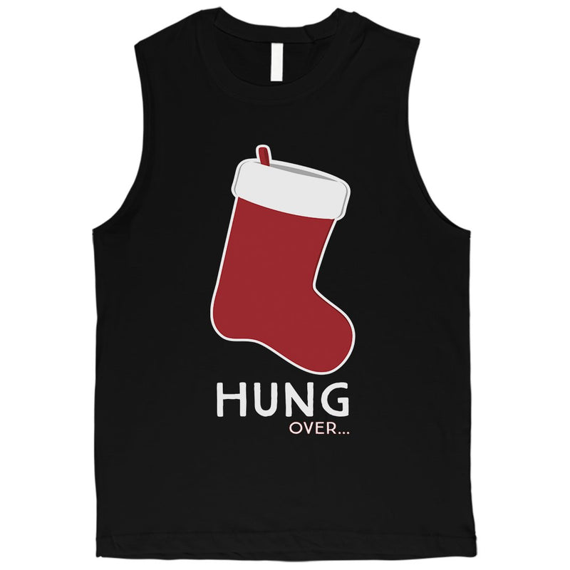 Hungover Christmas Stocking Mens Muscle Shirt