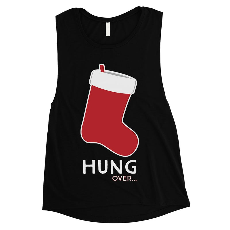 Hungover Christmas Stocking Womens Muscle Shirt