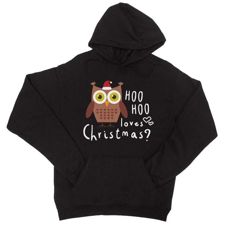 Hoo Christmas Owl Unisex Pullover Hoodie