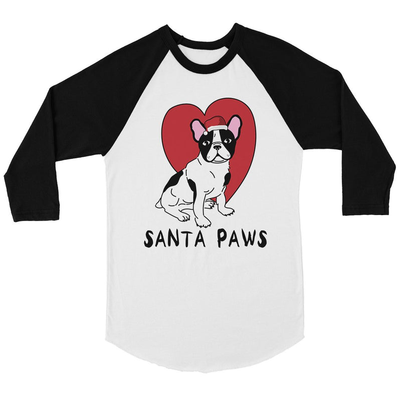 Santa Paws Mens Baseball Shirt