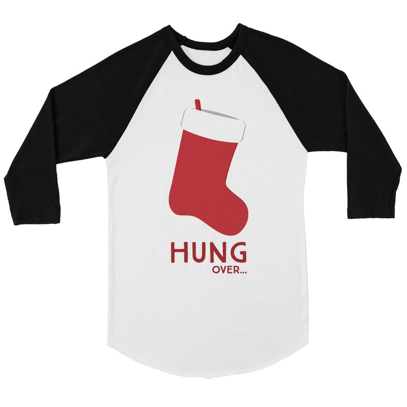 Hungover Christmas Stocking Mens Baseball Shirt