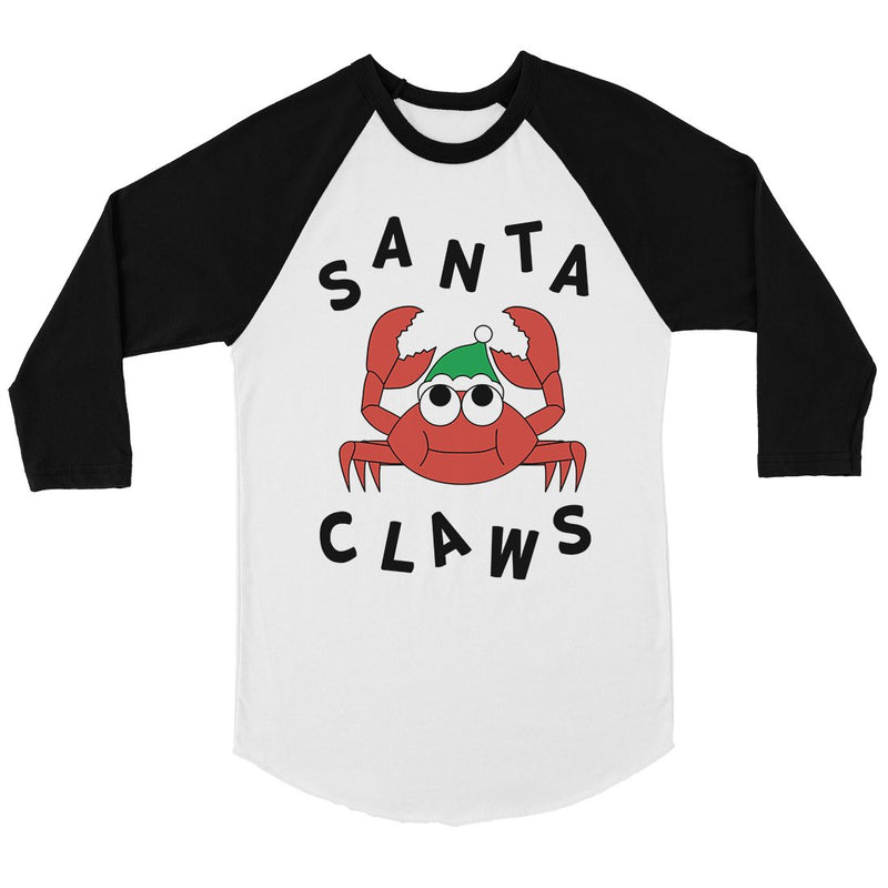 Santa Claws Crab Womens Baseball Tee