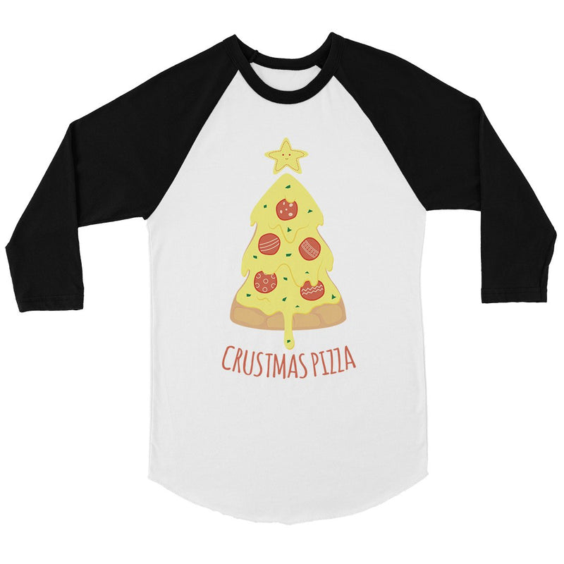 Crustmas Pizza Womens Baseball Tee