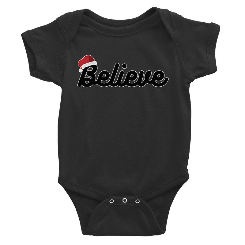 Believe Santa Hat Baby Bodysuit Gift