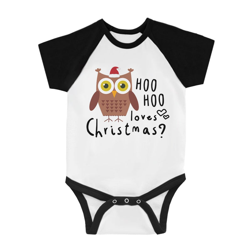 Hoo Christmas Owl Infant Baseball Shirt