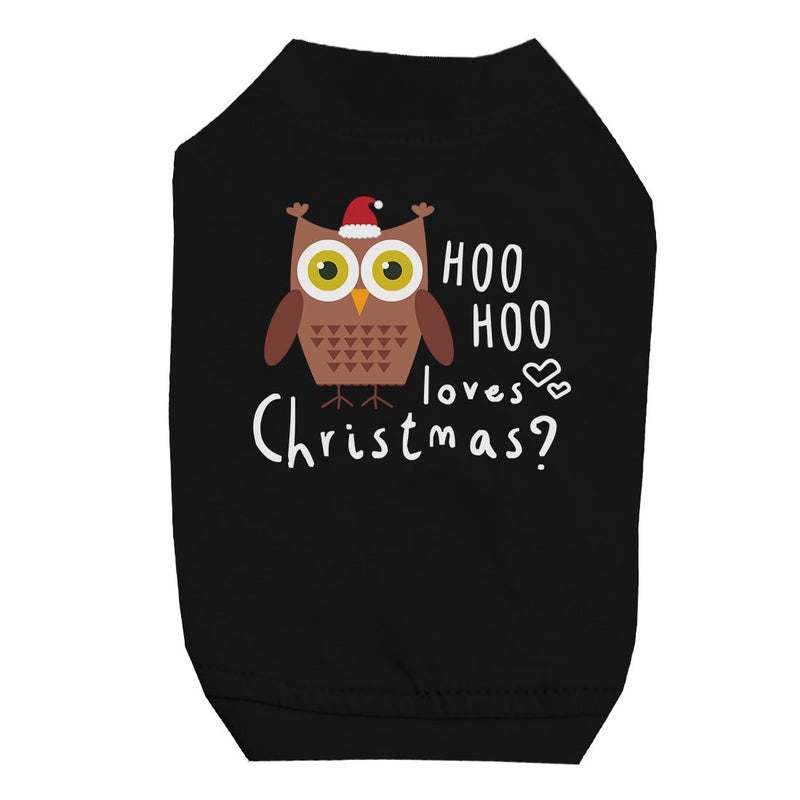 Hoo Christmas Owl Pet Shirt for Small Dogs